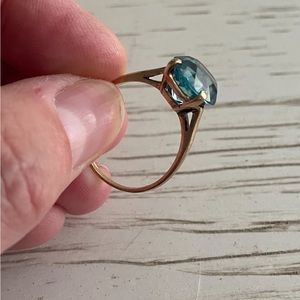 Vintage Synthetic Blue Topaz Ring